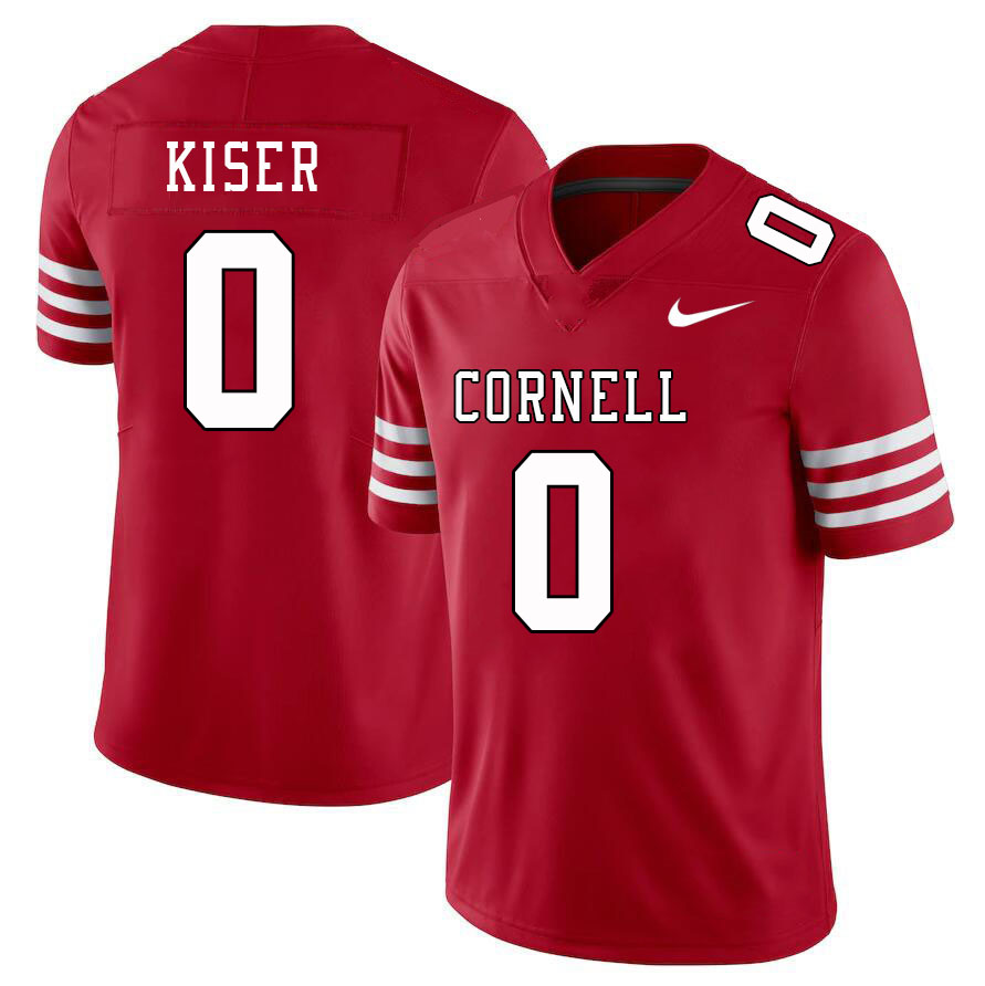 Men-Youth #0 Davon Kiser Cornell Big Red 2023 College Football Jerseys Stitched-Red